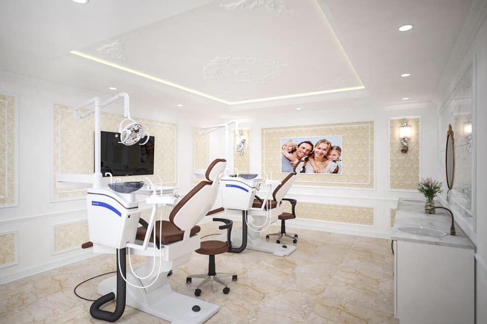 Mẫu thiết kế trang trí phòng khám nha khoa răng hàm mặt đẹp, hiện đại